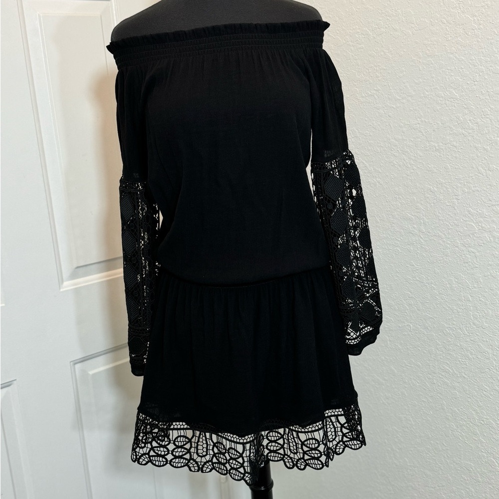 Ramy. Brook Elegant Black Off-Shoulder Dress - Picture 2 of 6